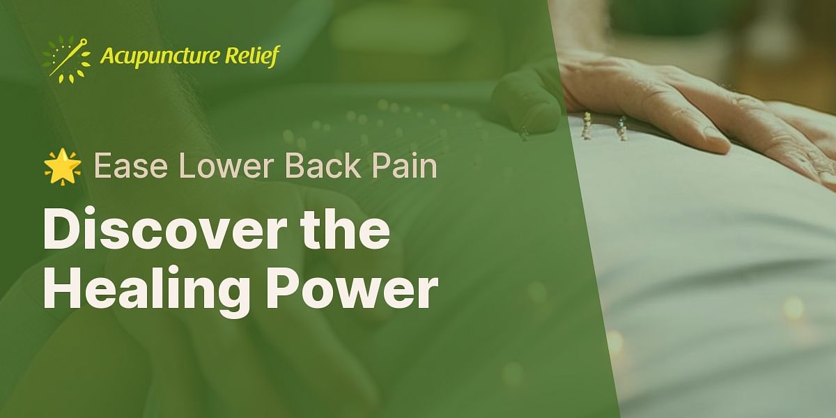 Can acupressure help with lower back pain?