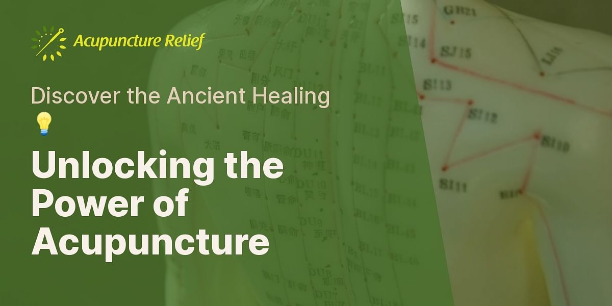What are the benefits of acupuncture and how does it work?