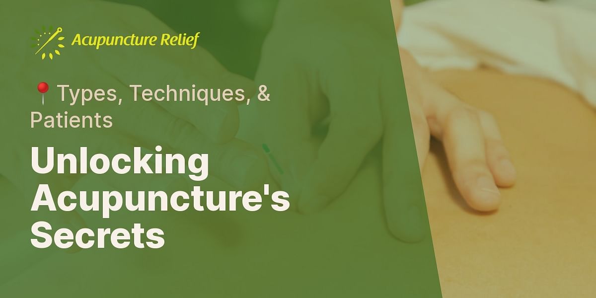 Understanding Acupuncture Needle Manipulation Types, Techniques, and