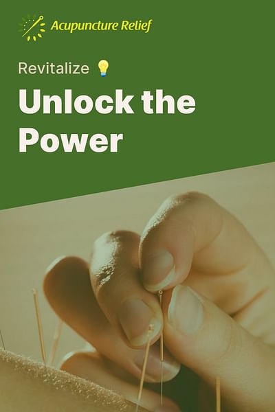 Unlock the Power - Revitalize 💡